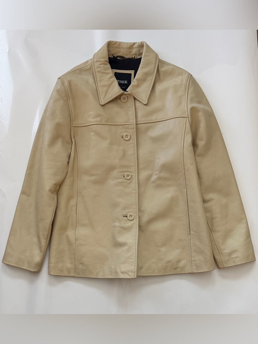 Trek New York Leather Blazer Jacket Womens XL